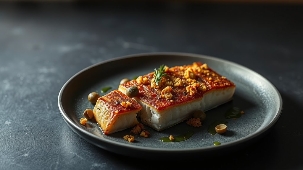 Baked Cod with Olive Tapenade Crust