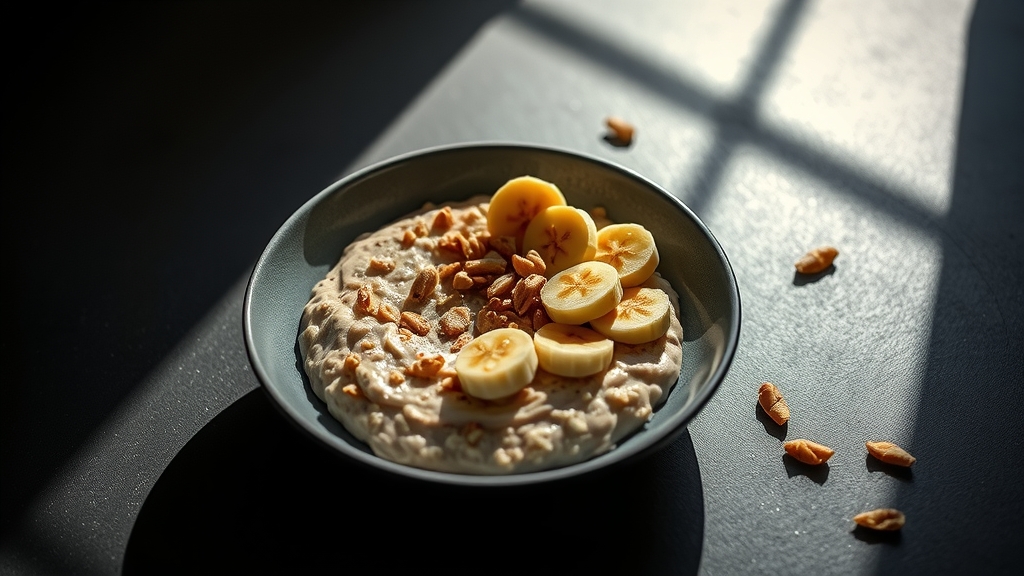 Banana Tahini Overnight Oats