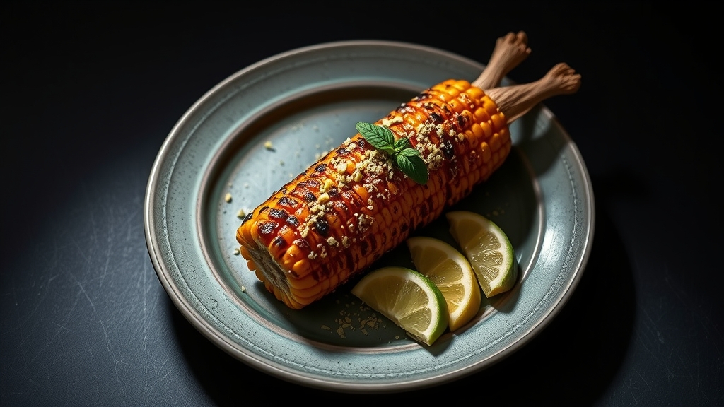 Charred Corn with Lime Butter and Tajín