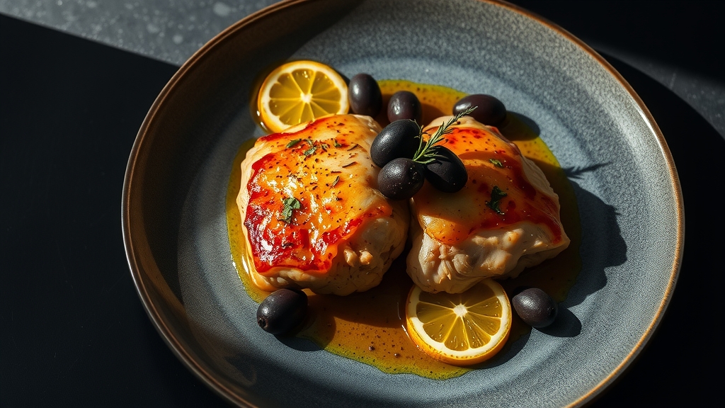 Chicken Thighs with Preserved Lemon and Olives