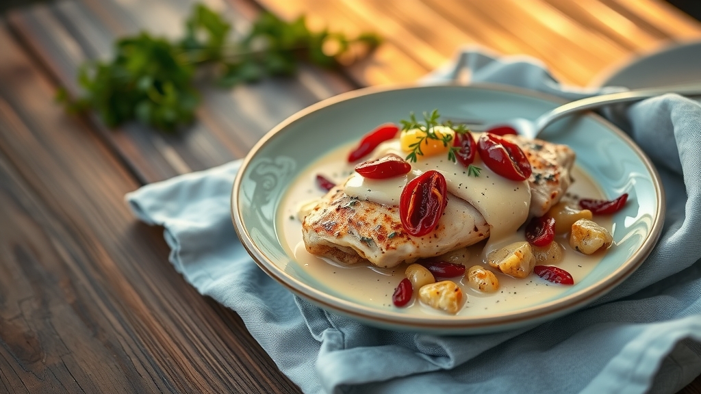 Creamy Tuscan Chicken with Sun-Dried Tomatoes