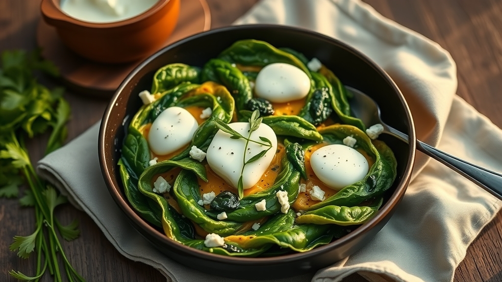Green Shakshuka with Spinach and Feta