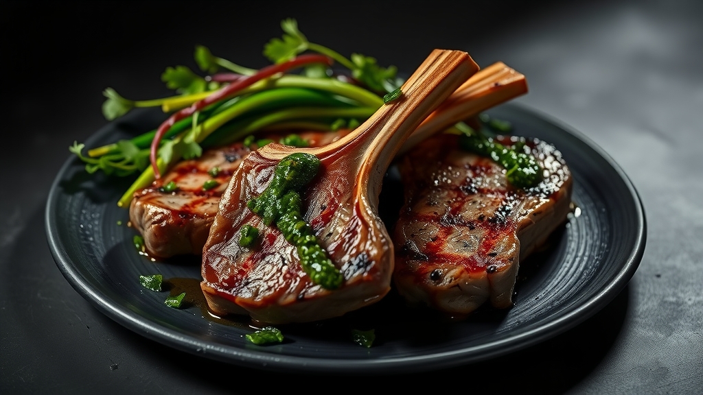 Grilled Lamb Chops with Chimichurri