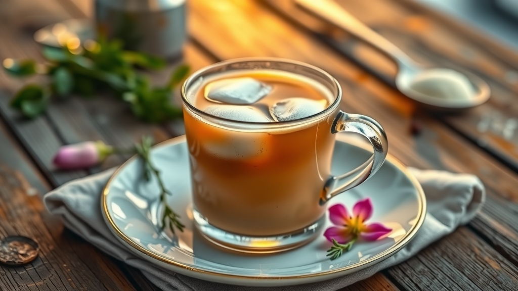 Iced Cardamom Rose Latte