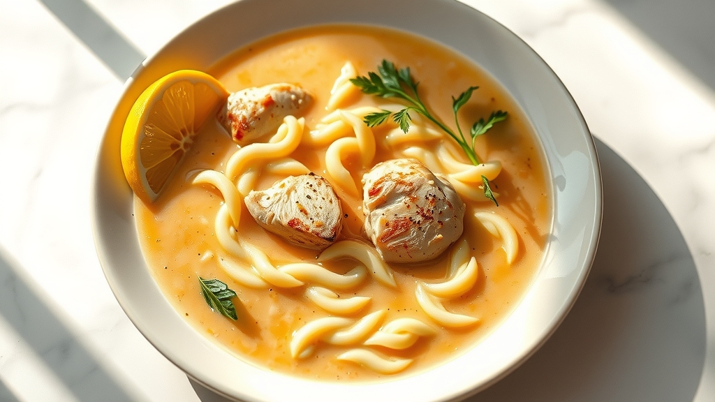 Lemon Orzo Soup with Chicken