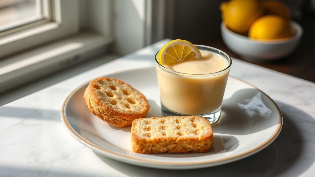 Lemon Posset with Shortbread