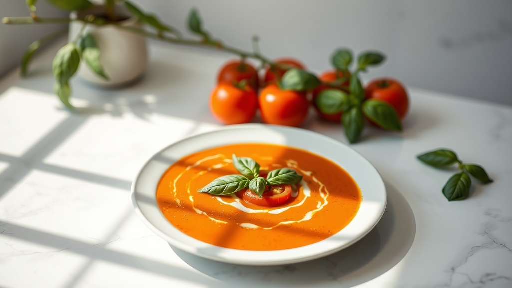 Roasted Tomato and Basil Soup