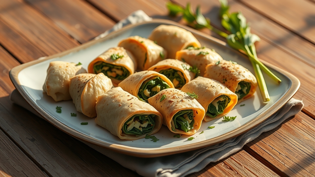 Spinach and Feta Borek Rolls
